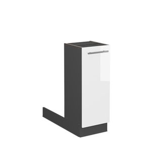 Vicco Isla De Cocina Fame-line, Blanco Alto Brillo, 30 Cm Sin Encimera