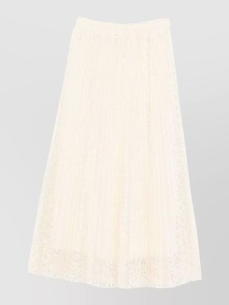 Ermanno Scervino high waist lace midi pleated skirt