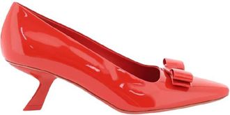 Ferragamo Ferragamo Anz Patent Leather Vara Bow Pumps, Size 7 C