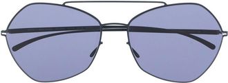 Mykita round-frame tinted sunglasses - women - Metal - 59 - Blue