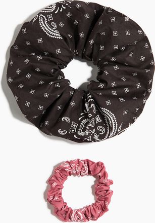 H&M 2er-Pack Baumwoll-Scrunchies - Brown