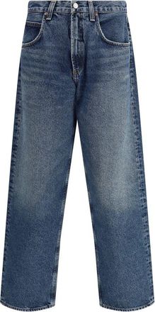 A Gold E Mens 90 Pinch Waist Relaxed Jeans - Blue Cotton - Size 30 (Waist)