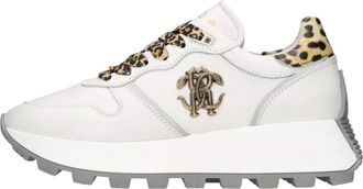 Roberto Cavalli Leren Sneakers - Dames - Sneakers - Wit - 37 EU - Leer - Schoenen