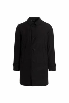 Herno Mens Laminar Trench Coat In Black