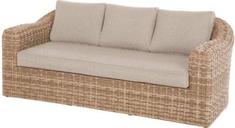 Hesperide Hesperide - Divano da giardino moor&eacute;a terre d ombre 3 posti in resina intrecciata di alluminio con trattamento epossidico - Hesp&eacute;ride