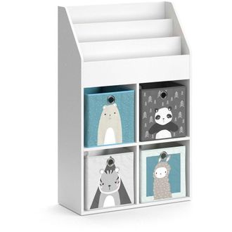 Vicco Estanter&iacute;a Infantil Luigi, Blanco, 72 X 114.2 Cm Con 4 Cajones Plegables