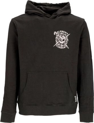 Element Zwarte lichtgewicht hoodie met trekkoord - Heren - Hoodies - Zwart - S - Katoen - Hoodies & sweatvesten