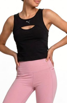 Puma Shape Keyhole Performance Tank in Puma Black at Nordstrom, Size X-Large