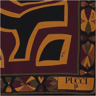 Emilio Pucci Kaleidoscopic Silk Scarf - Bordeaux