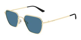 Alexander McQueen AM0561S 004 Mens Sunglasses Gold Size 50 - Free RX Lenses - Free RX Lenses