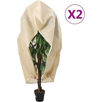 vidaXL Vidaxl - Cubiertas Para Plantas Con Cremallera 2 Uds 70 G/m&sup2; 3,93x3,5 M