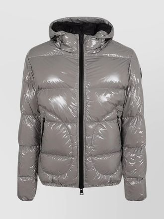 Herno gloss hooded down bomber jacket