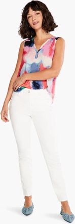 Nic+Zoe Angelina Abstract Art Tank Top In Pink Multi