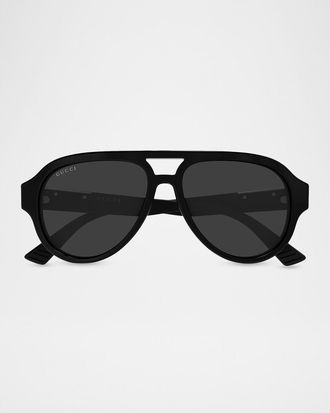 Gucci Men & apos;s GG2088S-001 Acetate Aviator Sunglasses