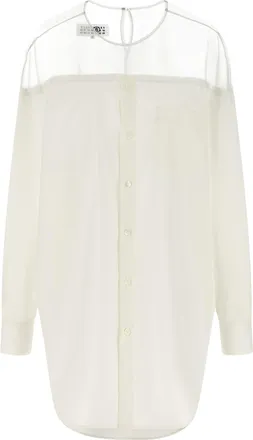Maison Margiela White Cotton Womens Blouse