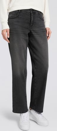 MAC Broeken Straight-Jeans MAC GRACIA, Damen, Gr. 36, L&auml;nge 32, grau basic, Denim/Jeans, Obermaterial: 77% Baumwolle, 10% Polyester, 10% Viskose, 3% Elasthan, uni