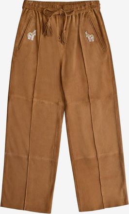 Monoki Gerade Wildlederhose Post