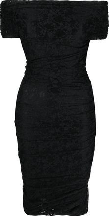 Philosophy di Lorenzo Serafini floral-lace off-shoulder midi dress - women - Polyamide/Elastane/Polyamide - 40 - Black