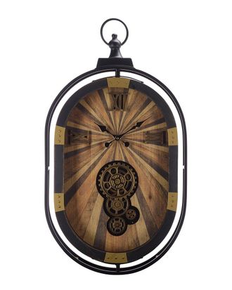 SEI Furniture Sei Truett Gear Oval Wall Clock