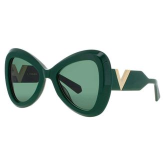 Valentino Mens Gold Tone Rectangular Sunglasses VGOLDIIIVLS138C53