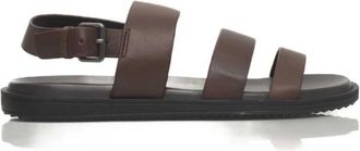 Cerruti Schoenen, Heren, Bruin, 44 EU, Leer, Tijdloze Leren Sandalen - Elegante Comfort