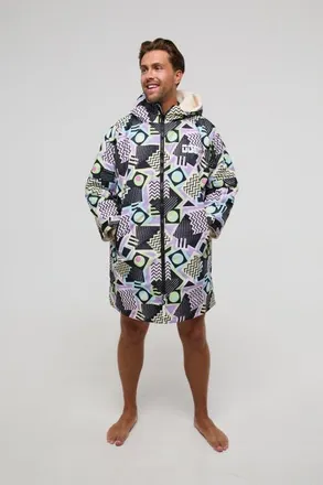 OOSC Saved By The Bell Recycled Lined Changing Robe - Mens in Multicolored at Nordstrom, Size Medium