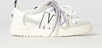 Moschino Sneakers basse in pelle liscia e scamosciata con logo