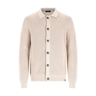 Fay Cardigan in Cotone - - Knitwear - Uomo - Beige - XL