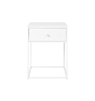 Moloo Mesa auxiliar con 1 caj&oacute;n blanca 40x55 cm