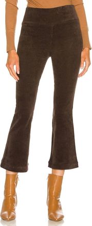 SPRWMN Crop Flare Corduroy Pant In Dark Chocolate