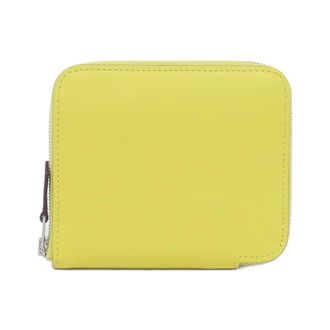 Herm&egrave;s Lime Orange Yellow Silk Wallet (Bi-Fold) (Pre-Owned)