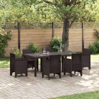 Berkfield Home Garden Table Brown 200x100x73 cm Poly Rattan | Size: 200 x 100 x 73 cm