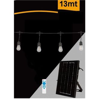 Trade Shop Trade Shop Traesio - Trade Shop - Catena Luminosa Con Pannello Solare 10 Lampadine E27 Impermeabile Ip65 S20a-10m