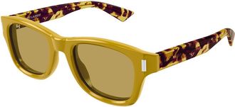Saint Laurent SL 801 004 Mens Sunglasses Yellow Size 50 - Free RX Lenses - Free RX Lenses