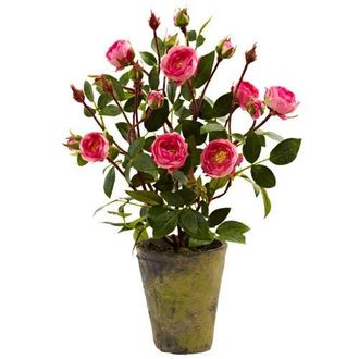 Nearly Natural French Rose Garden in Pink/green at Nordstrom