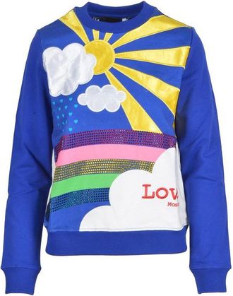 Love Moschino Blue Cotton Womens Sweatshirt