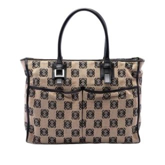 Loewe Pre-owned Tote Bag - Dames - Vintage Shopper - Beige - ONE Size - Leer - Vintage