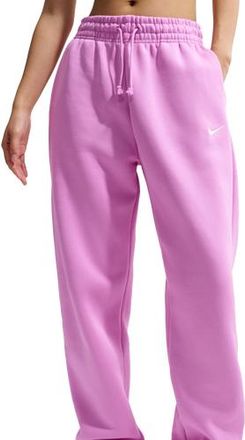 Nike Womens Phoenix HR OS Pants - Lt Magenta/Sail Size XXL