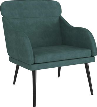 vidaXL Sill&oacute;n De Terciopelo Verde Oscuro 63x76x80 Cm Vidaxl