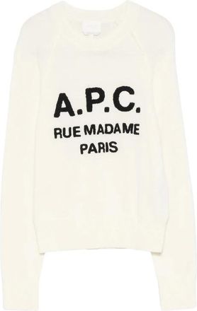 A.P.C. Crew Neck Sweater - Dames - Ronde hals truien - Wit - XS - Truien & Vesten