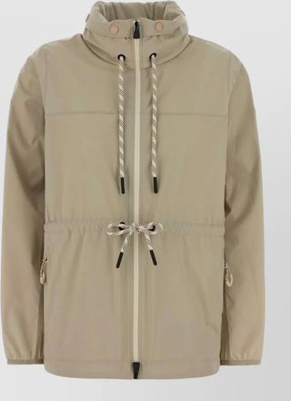 Moncler soulare hooded stretch nylon windbreaker jacket