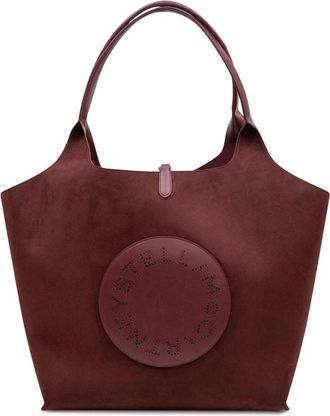 Stella McCartney Logo Reversible Tote Bag - Dames - Shoppers - Bruin - ONE Size - Leer - Tassen