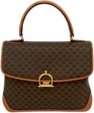 Celine Pre-owned Handbags, female, Brown, Size: ONE SIZE Pre-owned Vintage Leather Handbag