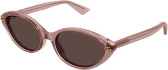 Gucci Cat-Eye Zonnebril - unisex - Zonnebrillen - Roze - 54 MM - Accessoires