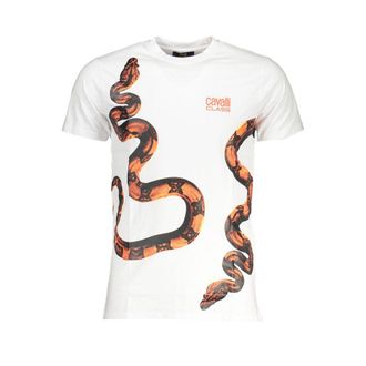 Cavalli Bianco Katoenen Heren T-Shirt