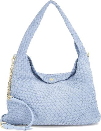 Dune London Deliberate L Woven Shoulder Bag in Pale Blue at Nordstrom
