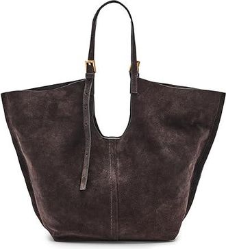 AllSaints Ara Suede East/West Tote Tote Womens Handbags Bitter Brown, Leather