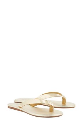 Ancient Greek Sandals Leda Leather Flip Flop in Gold at Nordstrom, Size 10Us
