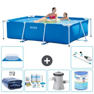 Intex Piscina Con Estructura Rectangular - 220x150x60 Cm - 7-piezas S40053