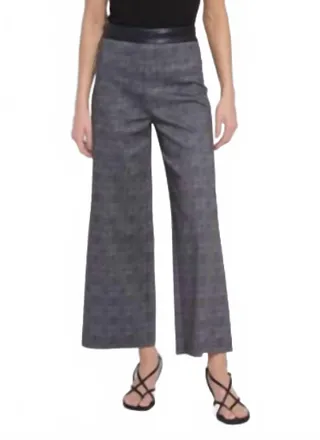 Lyss&eacute; Womens Denver High Waist Plaid Pants In Charcoal